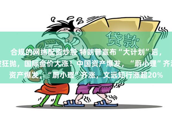 合规的网络配资炒股 特朗普宣布“大计划”后，美元跳水，美国国债被狂抛，国际金价大涨！中国资产爆发，“蔚小理”齐涨，文远知行涨超20%