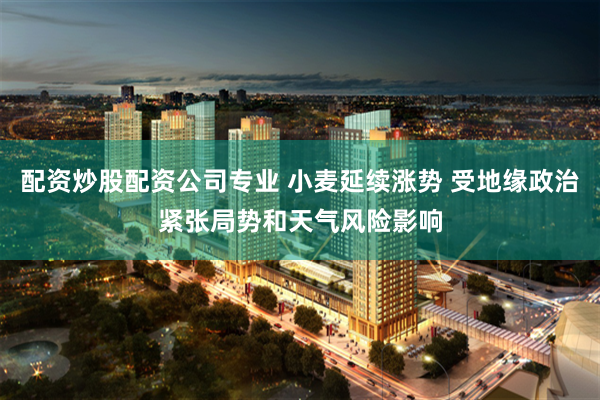 配资炒股配资公司专业 小麦延续涨势 受地缘政治紧张局势和天气风险影响